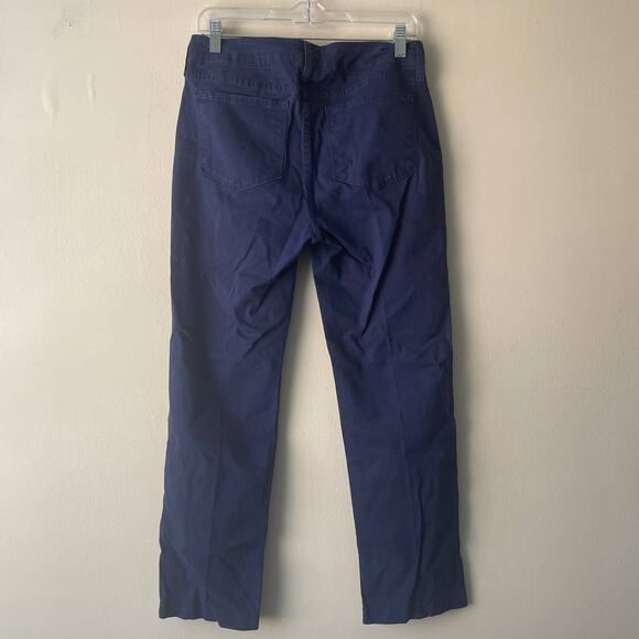 NYDJ Navy Blue Lift & Tuck Technology Chino Marilyn Straight Ankle Pants - 4 - Picture 3 of 7